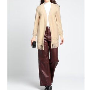 Italian Long Line Fringe Cardigan Sweater Duster